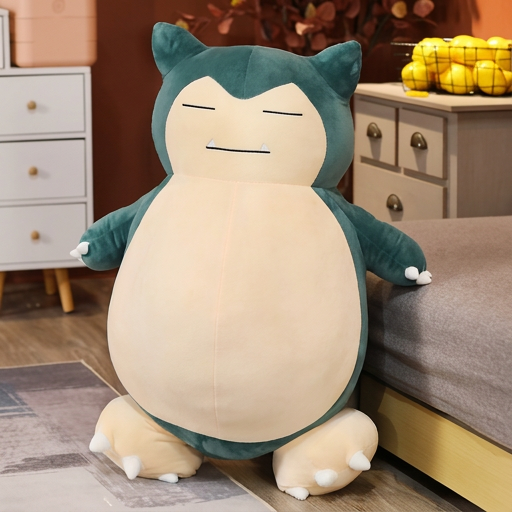 Peluche de Snorlax Gordo Dormilón | Almohada Kawaii para Niños