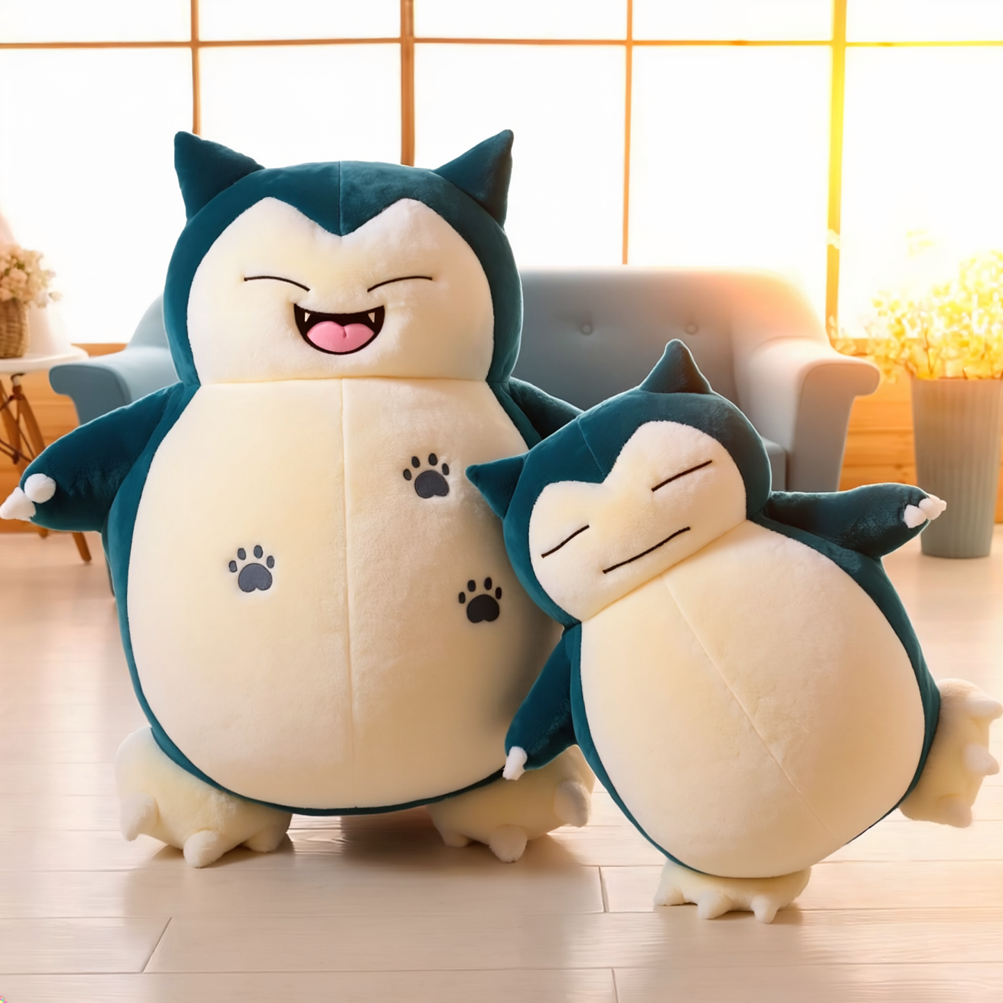 Peluche de Snorlax Gordo Dormilón | Almohada Kawaii para Niños